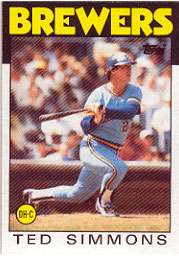1986 Topps Baseball Cards      237     Ted Simmons
